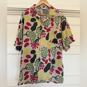 Linen Marimekko Button Down